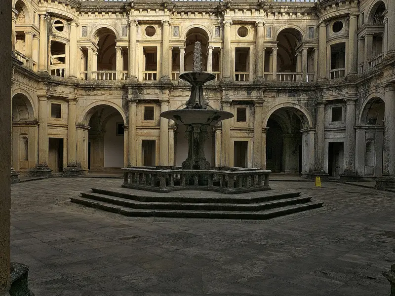 O Claustro de D. João III permite observar a linguagem clássica das ampliações renascentistas do convento.