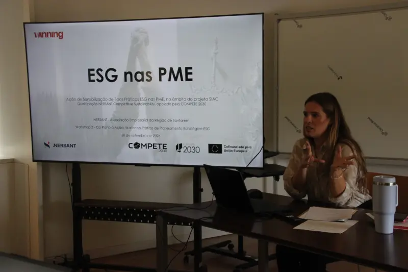 Imagem que acompanha a notícia «TOMAR - NERSANT capacita empresas para integração de critérios ESG» (Rádio Hertz)