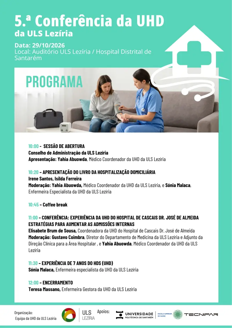 Imagem que acompanha a notícia «SANTARÉM - Conferência da Unidade de Hospitalização Domiciliária será a 29 de Outubro» (Rádio Hertz)