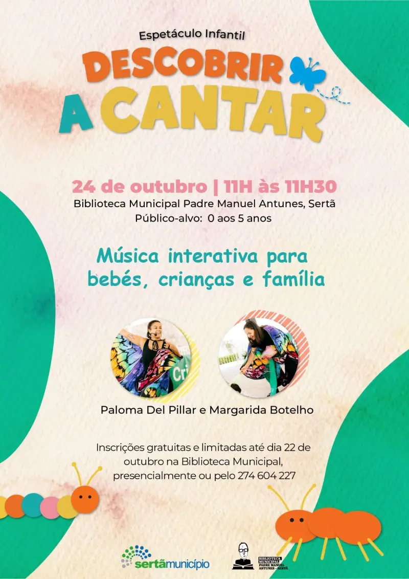 Imagem que acompanha a notícia «SERTÃ - Biblioteca Municipal acolhe o espetáculo “Descobrir a Cantar”» (Rádio Hertz)