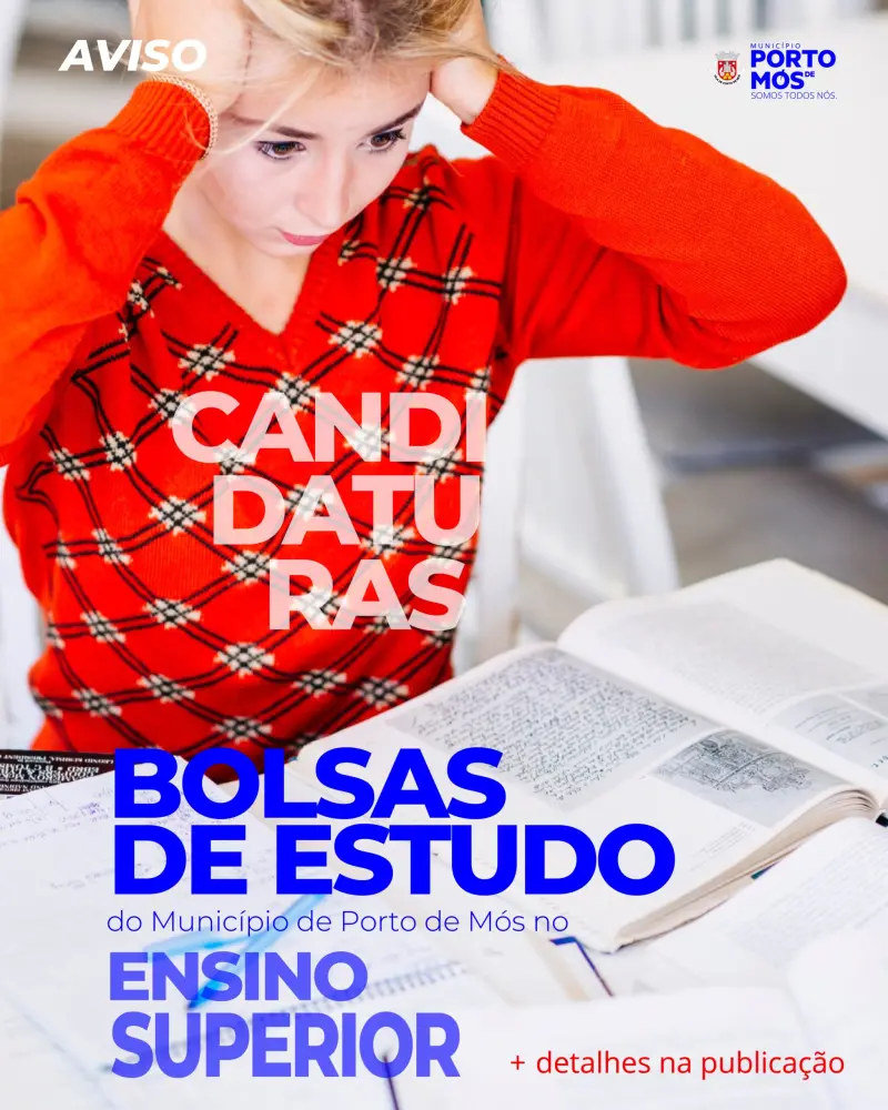 Imagem que acompanha a notícia «PORTO DE MÓS - Abertas as candidaturas às Bolsas de Estudo 2026/2027» (Rádio Hertz)