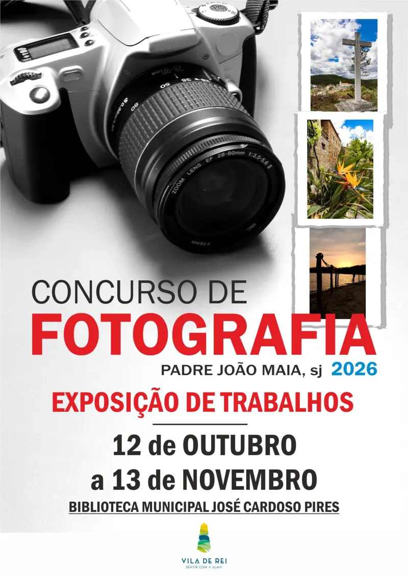 Imagem que acompanha a notícia «VILA DE REI - Biblioteca Municipal recebe exposição do Concurso de Fotografia Padre João Maia 2026» (Rádio Hertz)