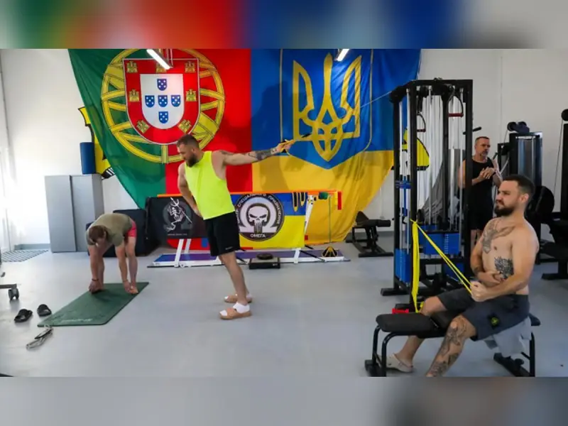 Imagem que acompanha a notícia «Em Ourém, um antigo seminário ajuda militares ucranianos a curar as feridas da guerra» (mediotejo.net)